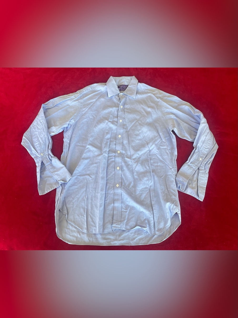 Ralph Lauren Men's Long Sleeve Collared Blue Dress Shirt Size: 16 1/2 (33)